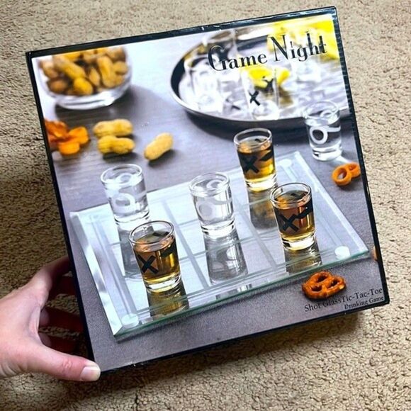 Shot Glass Tic-Tac-Toe Drinking Game - Picture 1 of 5
